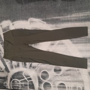 Embrace Your Love Leggings, olive green, size small, pockets, sheer panels